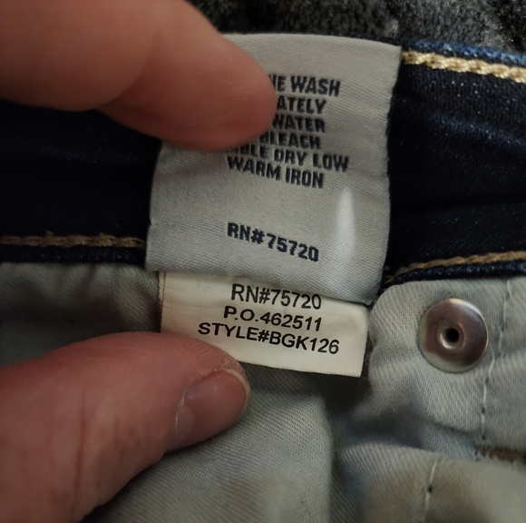 BKE Buckle Parker Boot Stretch Jeans Teeter High Rise Teeter Dark Sz 24 - Picture 16 of 16